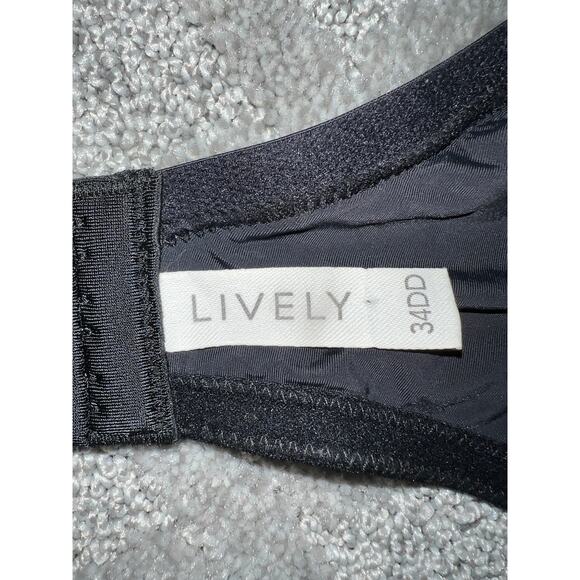 34DD Lively Bra Wireless All Day Deep V Plunge Mesh Smoothing Sides No Wire - Picture 6 of 7